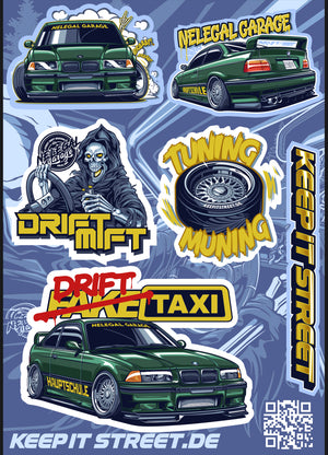 STICKERBOGEN NELEGAL GARAGE FAKE TAXI