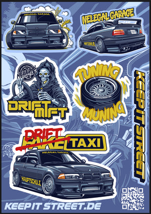 STICKERBOGEN NELEGAL GARAGE FAKE TAXI