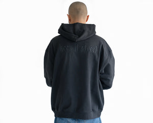 Hoodie black with "keepitstreet" embroidery on the back